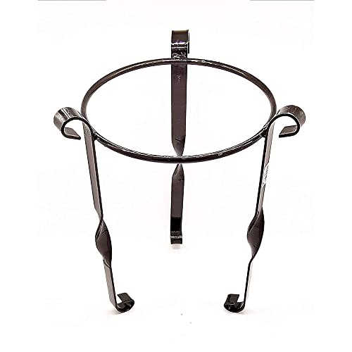Solagua Soporte Metálico para Plantas y Maceta, Trípode para Maceta en Hierro Negro, Portamaceta Versátil Metálico para Interior y Exterior (D=19cm, Altura 31cm)