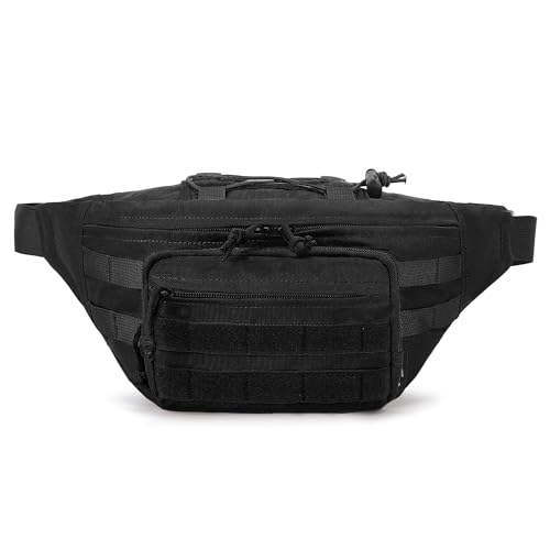 Mardingtop Tactical Fanny Pack for Men Military Crossbody Waist Bag Utility Hip Belt Bumbag for Outdoor Travel Hiking Running Walking Fishing EDC