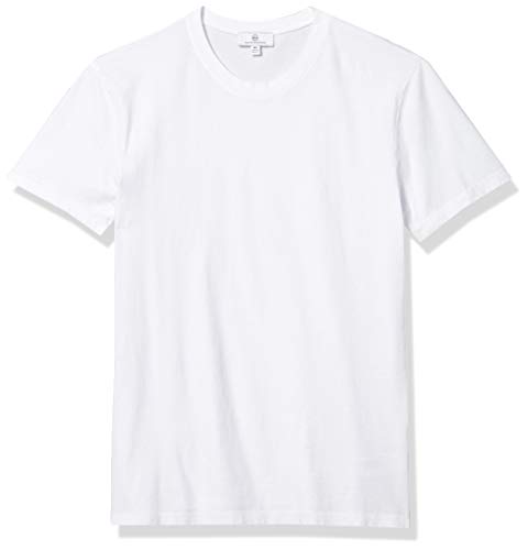 AG Adriano Goldschmied Men's The Bryce Crew Short Sleeve Tee Shirt, True White, Large