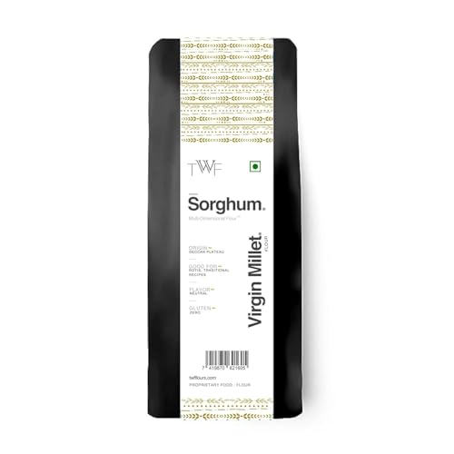 Image of TWF Virgin Sorghum - Jowar Flour|Jwari|Juwar|Jwar|Solam|Jonna|Joar|Stone-Ground Gluten-Free Flour for Rotis,Bhakris & Gluten-Free Baking|Unadulterated & Nutrient-Rich|From Virgin Grains, 1.5 Kg (Pack of 3)
