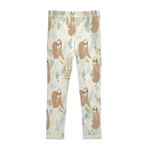 Toddler Girls Leggings Printed Yoga Pants Leggings Cute Brown Sloth for Kids2