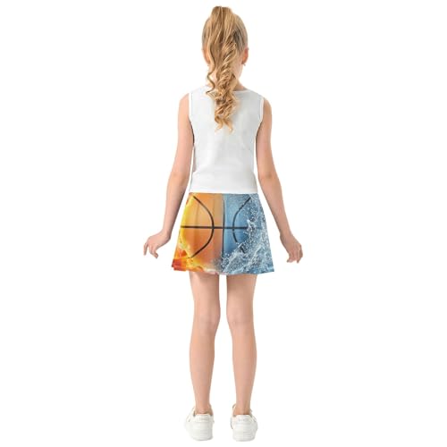 Athletic Shorts Girls Skorts Tennis Skirts Kids Cheer Teen Cheer Basketball Flames 3t4