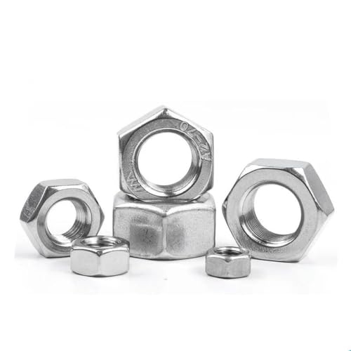 1-55pcs Metric Fine Thread Hex Nut M4 M5 M6 M8 M10 M12 M14 M16 M18 M20 M22 M24 Stainless Steel Fine Hex Nut GB6171-M6-0.75 25pcs