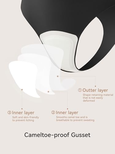 Image of LUCKMEEY Cotton Thongs for Women Seamless Thongs for Women No Show Thong Panty Liners Workout G-String Thongs Underwear