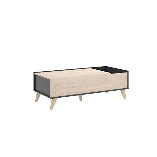 HOMEKIT Couchtisch mit abnehmbarem Umschlag, Holz, grau, 99cm x 60 cm x 41 cm Cover