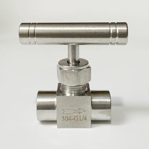 Vanne à pointeau inox 304 BSPP 1/2 pour régulation de débit précis