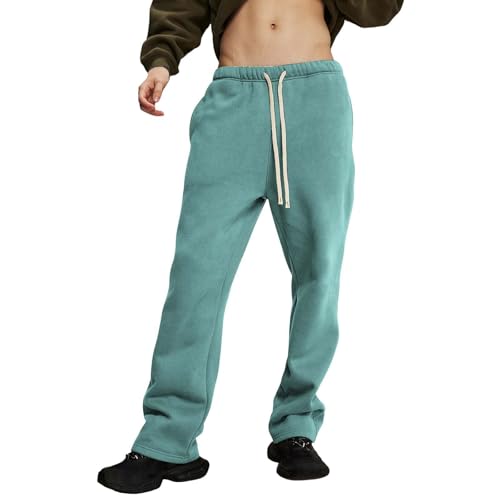 Pantalones de correr para hombre de cintura alta de chándal pantalones de trabajo casuales de color liso holgados pistas con bolsillo con cordón de sujeción sudaderas moda correr correr correr fitness