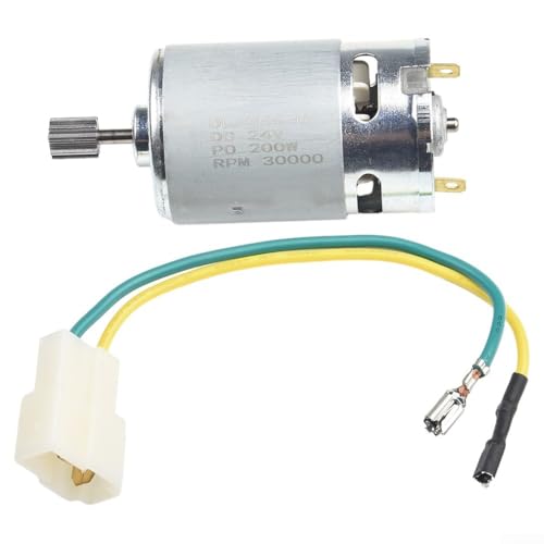 Electric Car Toy Motor DL 555-C 24V, High Speed and Power Electric Motor DL Fit for Children Electric Car Toy Motor, Children Ride On Toys Replacement Parts, with Gear and Wire(555 24V 30000 9T)