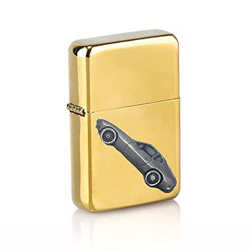 Briquet effet étain doré voiture rétro 924 aux finitions soignées