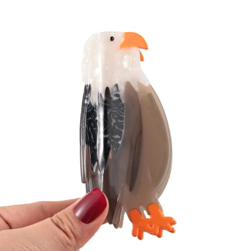Personalized Acetate Owl Hair Claw - Gray Owl Design, Durable & Stylish Hair Clip for All Hair Types, Safe & Textured Acetate Material