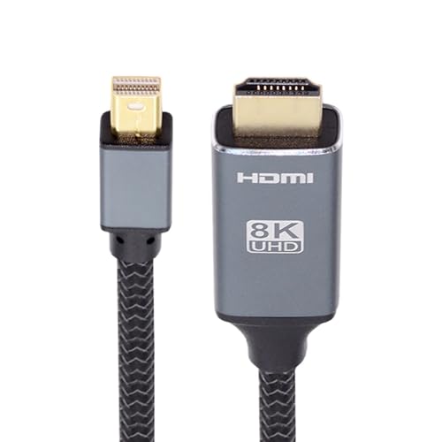 cablecc 8K 60hz Mini-DP - HDMIオス Mini DisplayPort 1.4ソースからHDMI 2.0 ディスプレイ UHD 4K モニターケーブル 1.8M