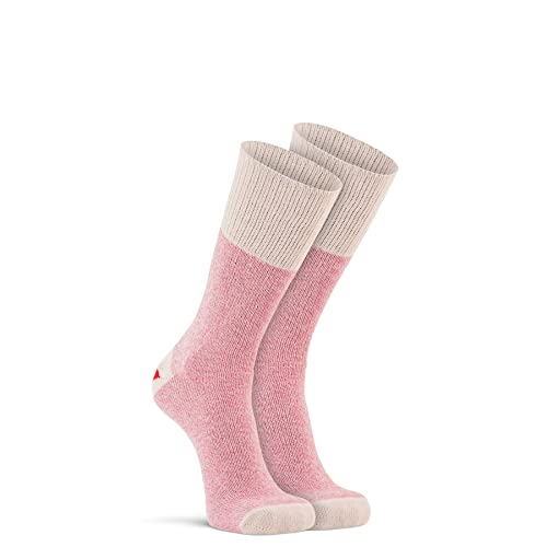 FoxRiver Adult Original Rockford Red Heel Lightweight Crew, L, Pink