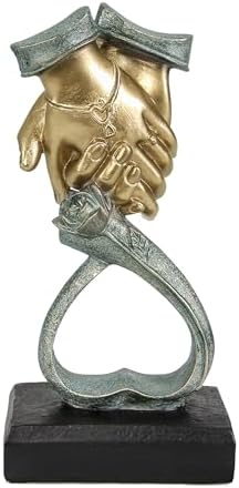 Hands Sculpture for Home Decoration,Gold Couple Statue for Home D...