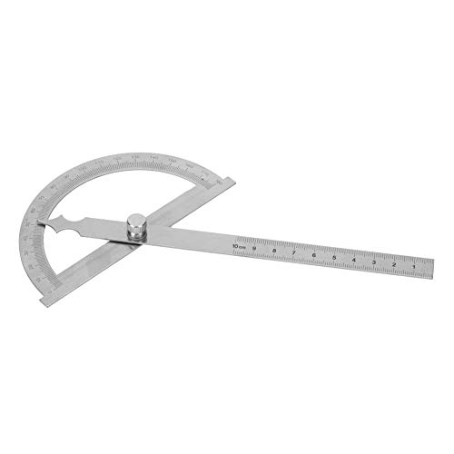 Transportador de acero inoxidable 2 en 1, regla y buscador de ángulos miniatura 6