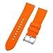 TStrap Silicone Watch Band for Men - Orange Quick Release Watch Band for Women Soft - Waterproof Smart Watch Bracelet Clasp - Correa de Silicona para Reloj Replacement - 18mm 19mm 20mm 21mm 22mm 24mm