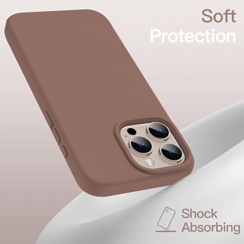 DIZORO Compatible for iPhone 16 Pro Max Case, Slim Liquid Silicone 3 Layers Full Covered Soft Gel Rubber Phone Case Protective Cover 6.9 Inch (Brown) 6 31h5w06nrGL