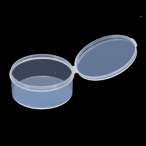 Image of Clear Round Plastic Containers 2.7 oz D /2.84 x H /1.26 Inch Bead Storage Box, Clear Plastic Round Storage Jars for Beads, Buttons, Crafts and Small Jewelry Findings - 12 PCS
