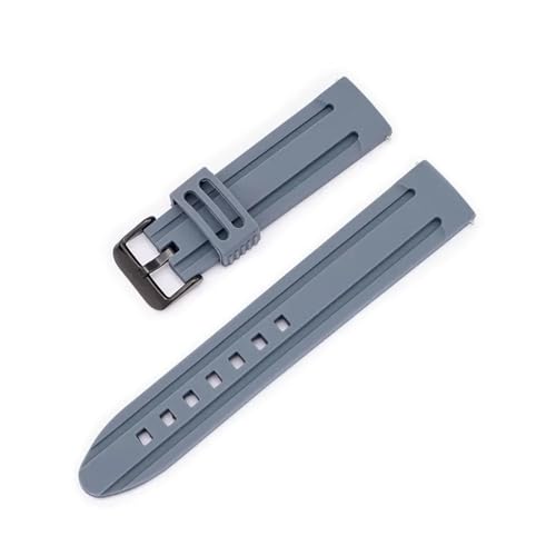 Genérico yangfangmei Correa De Reloj Universal Silicona Liberación Rápida For Hombres Y Mujeres, Deportiva Resistente Al Agua For Samsung For Galaxy(Grey-black buckle,18mm)