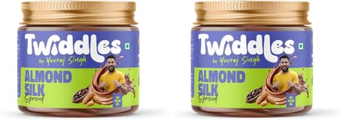 Image of Twiddles Almond Silk Chocolate Spread,100g (Creamy) - 70% Almonds + Cashews & Seeds |17g Protein | No Refined Sugar | No Palm Oil or Preservatives | Gluten-Free | Healthiest Chocolate Spread | Waffles & Pancakes