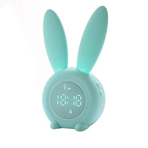 Fablcrew Luce Notturna di Controllo vocale Luce Notturna Sveglia Sveglia del Coniglio Dimensioni: 175 * 94 * 72,55 mm