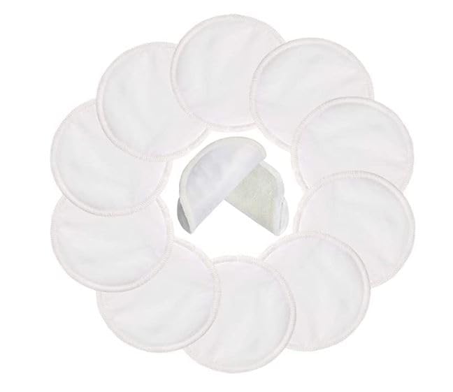Nursing Breast Pad Soft Comfy High-Absorbent Cotton Breast Pads Reusable Maternity | Washable Nursing Pads | Super Absorbent Comfort Fit Breast Pads (White -4 Pair/ 8 Piece)-image-5