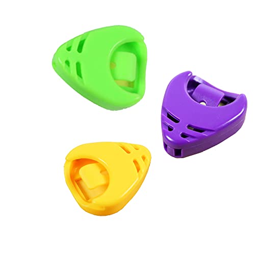 Rayzm Lot de 3 supports pour médiators de guitare, vert, jaune et violet - Les Beatles, Paul McCartney, John Lennon, RIngo Starr, George Harrison Rayzm Lot de 3 supports pour médiators de guitare, vert, jaune et violet
