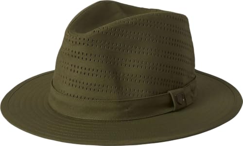 Brixton - Unisex Messer Coolmax Fedora, Color Olive Surplus, Size: Medium