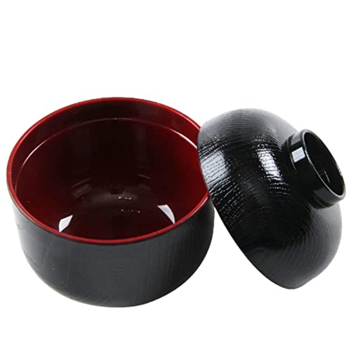 ALMAK Bol à Ramen de Style Japonais avec Couvercle ABS Bol à Soupe Miso Bol à Nouilles pour Outils de Table de Cuisine Bols à Riz Plats Cover