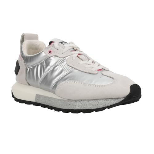 VINTAGE HAVANA Womens Miles Metallic Lace Up Sneakers Shoes Casual - Silver2