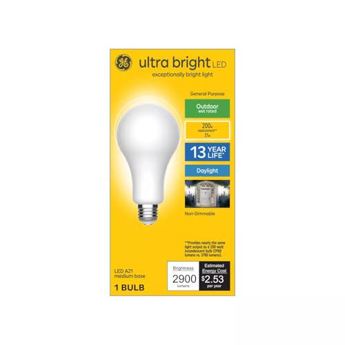 GE Ultra Bright LED A21, 200 Watt Replacement, 2900...