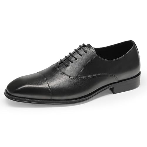 Men's Oxford Business Dress Shoes Lace Up and Slip-On Leather Formal Shoes for Office and Events