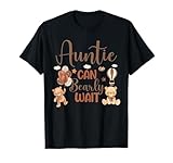 Auntie Can Bearly Wait Bear Gender Neutral Boy Baby Shower T-Shirt