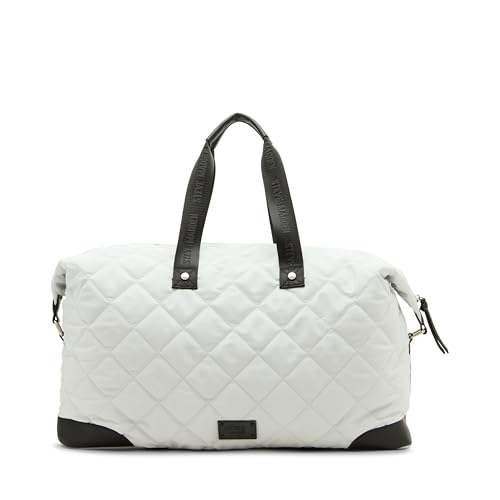 Steve Madden Women's BAMOS Large Quilted Weekender in Nylon WTH Wristlet, Grey4