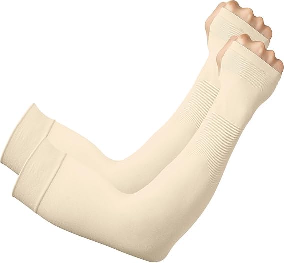AZARIA Hand Gloves for Sun Protection Arm Sleeves for Men & Women, UPF 50 Arm Cover for Biking, Cricket, Cycling, Golf & Outdoor Sports, Arm Protection Sleeves for Women