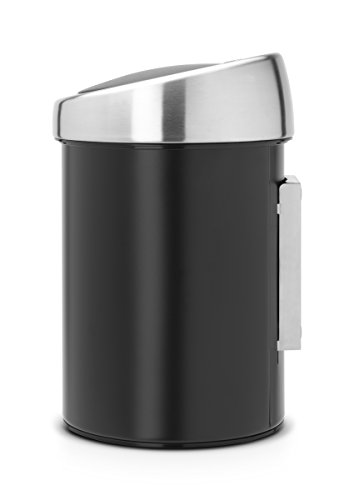 Brabantia Touch Bin Prullenbak 3L - Kunststof Binnenemmer - Matt Black / Matt Steel - Image 4