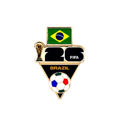 Pin de fútbol de Brasil Copa Mundial FIFA 2026 como regalo conmemorativo para gorras y ropa