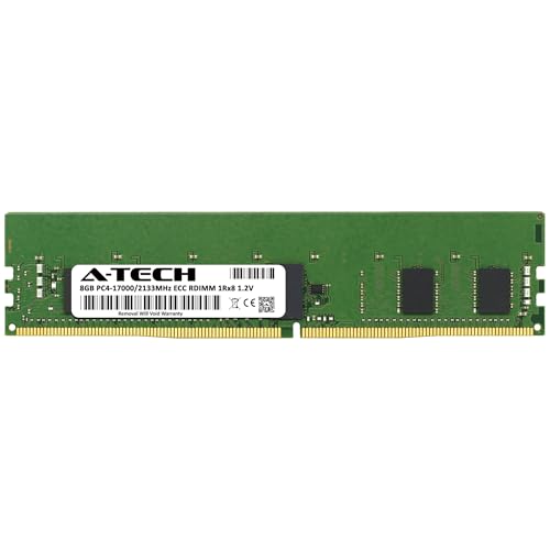 Image of A-Tech 8GB DDR4 2133MHz PC4-17000 ECC RDIMM 1Rx8 Single Rank 1.2V ECC Registered DIMM 288-Pin Server & Workstation RAM Memory Upgrade Module (A-Tech Enterprise Series)