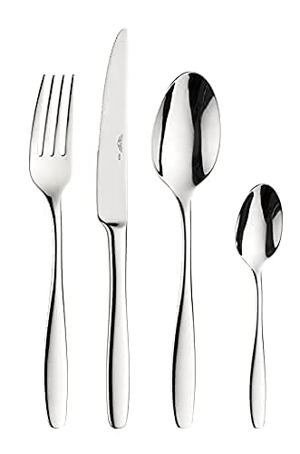 Adatto per lavastoviglie Prima Collection Elba Set 48 Pezzi Acciaio Inox per 12 Persone