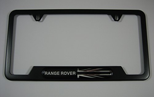 Genuine Land Rover/Range Rover Black Jack License Plate Frame - Matte Black Finish