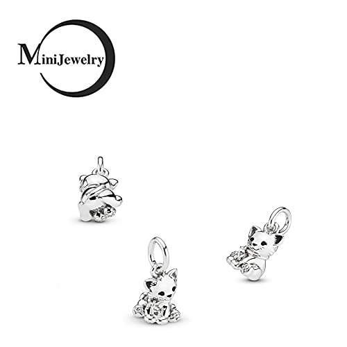 Kitty Cat Kitten Charm fits Pandora Moments Bracelets Women Family Christmas S925 Bead Birthday2