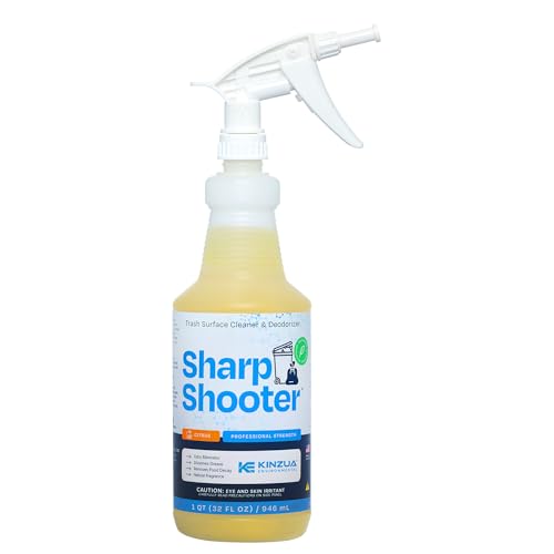 KINZUA ENVIRONMENTAL Sharpshooter, Heavy-Duty Trash Can Odor Eliminator & Degreaser, Garbage Surface...