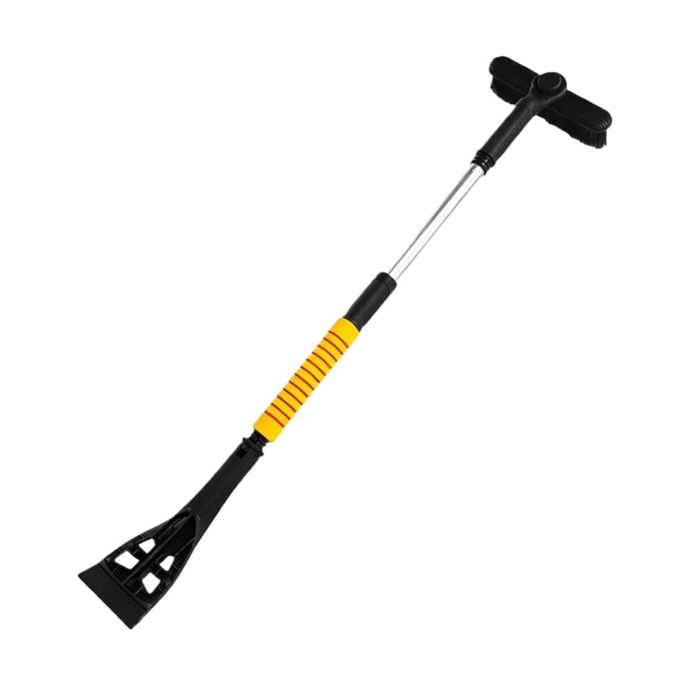 2 In 1 Teleskop Schnee Besen Und Eiskratzer(Yellow)