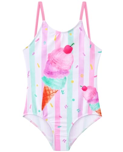 Image of WAWSAM Girls One Piece Swimsuit Kid Beach Swimwear Toddler Bathing Suit Quick Dry Swimwear for Little Girl Baby Summer Sports Surf Pool
