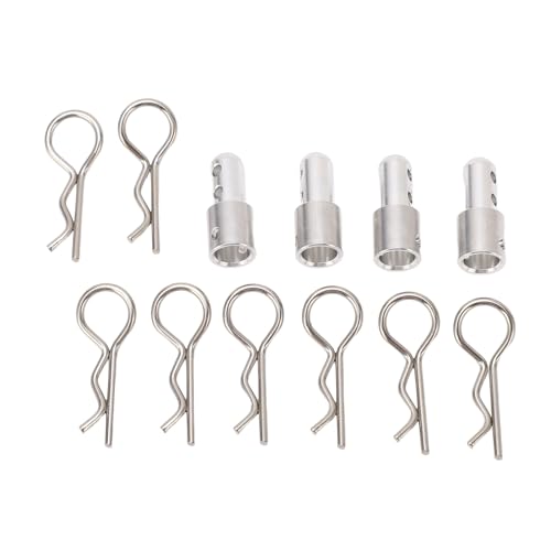 Culnflun RC Body Post Mount Stable High Strength Silver Rugged RC Car Shell Column for MJX 1/14 14301 14302 RC Car