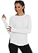Mippo Long Sleeve Workout Tops Open Back Athletic Shirts Gym Yoga Long Sleeve Shirts for Women White M