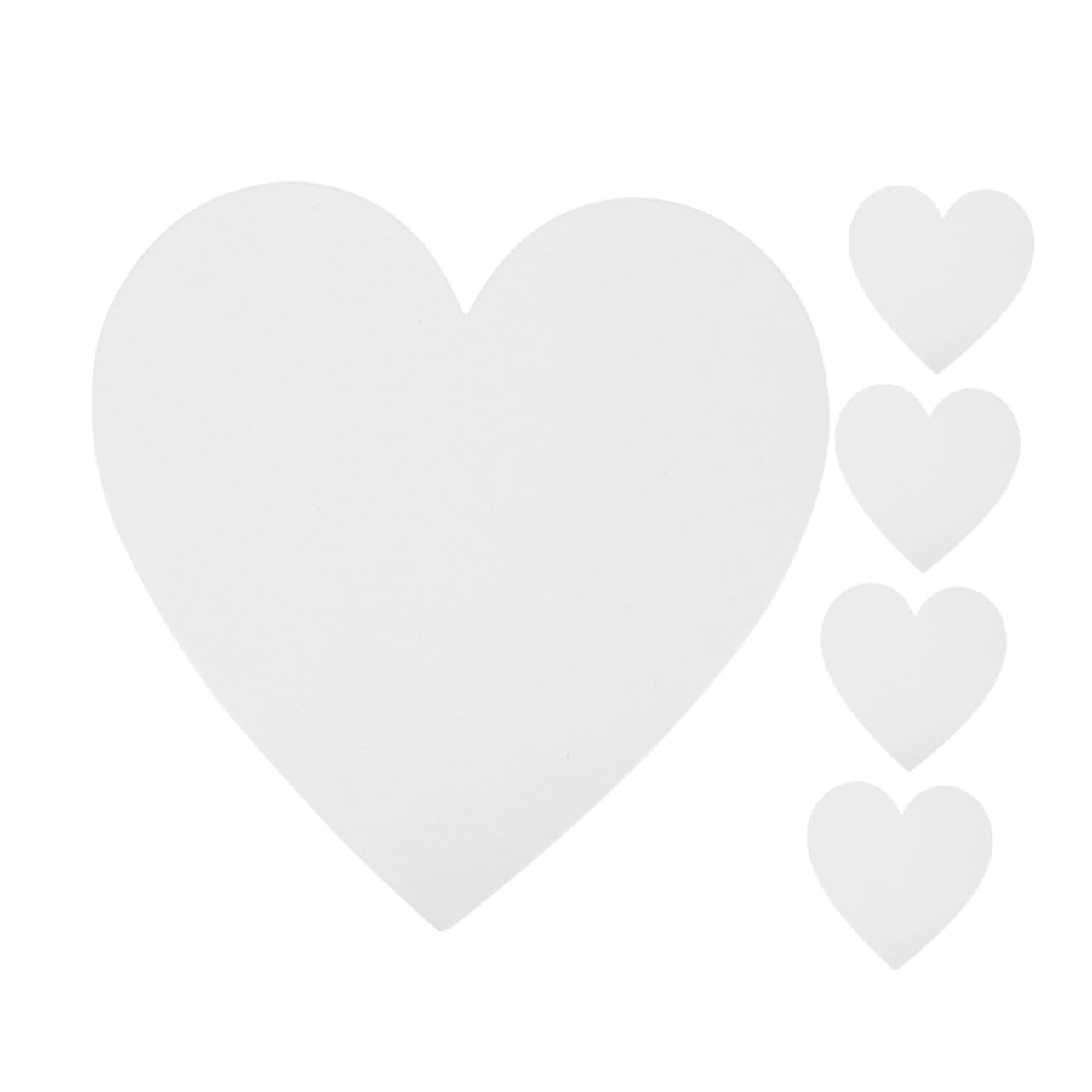 Lienzos en forma de corazón Gadpiparty con 5 piezas de tablero para pintura de principiantes