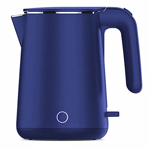 電気ケトル 1.5L 二重壁 クールタッチ 電気ティーケトル グレード ステンレススチール 湯沸かし器 電気/ブルー/15 * 15 * 25Cm (ブルー15 * 15 * 25 cm) (ホワイト 15 * 15 * 25 cm) (ブルー 15 *