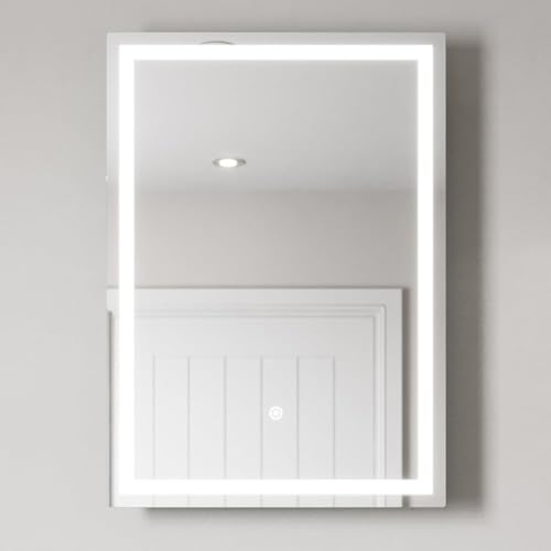 Artis 700 x 500mm Bathroom Mirror with LED Lights Wall Mounted Illuminated Light Vanity Mirrors for Bathrooms, Battery Operated, Touch Sensor