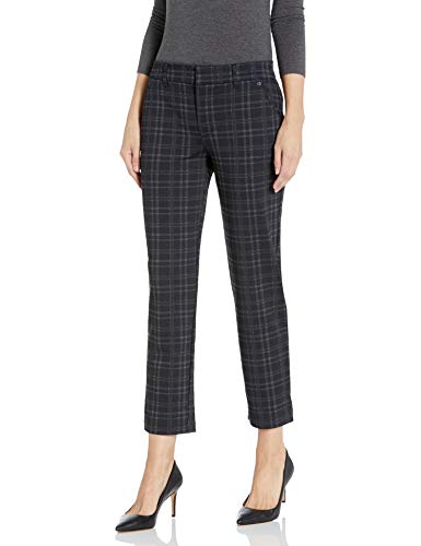 Democracy Women's Ab Solution Ponte Trouser, Black Multi, 2