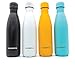 KABOORA Bouteille Isotherme 500ml Réutilisable Bleu - Acier Inoxydable, Sans BPA, Anti-Condensation et Anti-Fuites - Garde Froid 24h ou Chaud 12h - Gourde Isotherme pour Sport, Gym, Voyage et Cadeau